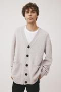 Magasin Ethan 1 RWS Cashmere & Uldmix Mand Light Grey Melange Cardigan...