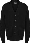 Magasin Ethan 1 RWS Cashmere & Uldmix Mand Black Cardigans Str L Cashm...