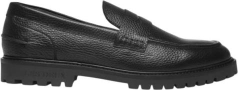 Les Deux Thatcher Grain Penny Loafer Mand Black Loafers Str 41 - hos M...