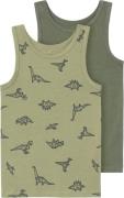 Name It Nmmtank TOP 2P Sage Dino Noos Str 92 - Sage Undertrøjer hos Ma...