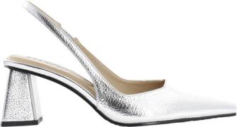 Bianco Biamaralyn Slingback Metallic Kvinde Silver Slingbacks Str 40 -...