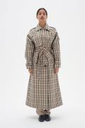 InWear Toiniiw Check Trenchcoat Kvinde Yarn Dyed Checks Trenchcoats Re...