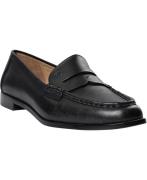 Lauren Ralph Lauren Wynnie Burnished Leather Loafer Kvinde Sort Loafer...