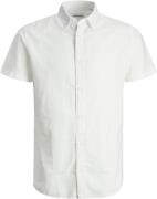 Jack & Jones Jjelinen Blend Shirt SS SN JNR Str 128 - White Skjorter h...