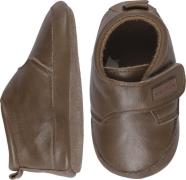 Melton Leather Slippers With Velcro Cognac Hjemmesko Str 23/24 - Læder...