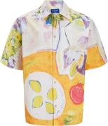 Jack & Jones Jorlandscape Shirt SS LN Mand Buttercream Kortærmede Skjo...