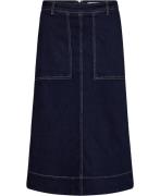 Magasin Esther 6G Kvinde Dark Blue Denim Maxi Nederdele Str L Bomuld