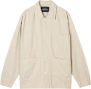 Mads Nørgaard - Copenhagen Syron Cotton Linen Chore Jacket Mand Oatmea...