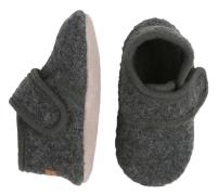 Melton Wool Shoe Velcro Grå Hjemmesko Str 22-23 - Uld hos Magasin