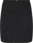 Pieces Pcpeva Rhinestone HW Mini Skirt Kvinde Striber/tern Korte Neder...