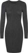 Pieces Pccrista LS Lurex Oneck Knit Dress Kvinde Striber/tern Korte Kj...