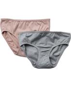 Magasin Girls Briefs 2pack Str 4 Light Grey Melange Underbukser Bomuld