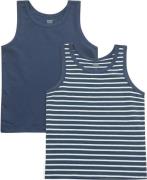 Magasin Boys Tanktops 2pack Str 4 Navy Stripe / Navy Undertrøjer Bomul...