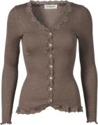 Rosemunde Cardigan m. Blonde Kvinde Brun Cardigans Str L - Bomuld hos ...