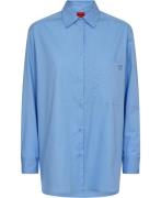 HUGO The Oversize Shirt Kvinde Light/pastel Blue Langærmede Bluser Str...