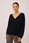 Magasin Cindi 4 RWS Wool Kvinde Black Cardigans Str L Uld