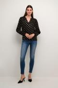 Culture Cudittemarie Giselle Blouse Kvinde Black Langærmede Bluser Str...