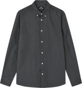 Mads Nørgaard - Copenhagen Cotton Oxford Sune Shirt BD Mand Sort Langæ...