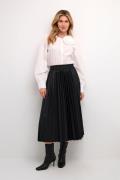 Cream Crpoppi Plissé Skirt Kvinde Pitch Black Midi Nederdele Str 40 - ...