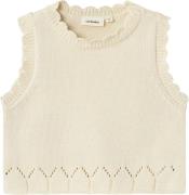 Lil' Atelier Nmframla Loose Short Knit Vest LIL Str 92 - Turtledove St...