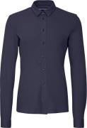 Casual Friday Cfarthur LS BU Jersey Piquet Shirt Mand Dark Navy Langær...