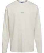 HUGO Nichaboso Mand Open White Langærmede T-shirts Str L - hos Magasin