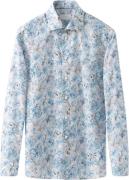 ETON Contemporary Fit Light Blue Floral Print Fine Twill Shirt Mand Bl...