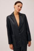 Magasin Tana 1 LWG 100% Leather Blazer Kvinde Black Læderjakker Str L ...