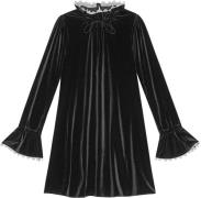 Ganni Velvet Jersey Aline Mini Dress Kvinde Black Korte Kjoler Str 40 ...