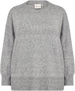 Wasabiconcept Waklio 2 Kvinde 99470 Med. Grey Melange Langærmede Bluse...