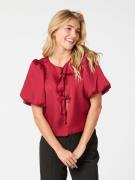 Neo Noir Aska Dull Satin Blouse Kvinde Wine Langærmede Bluser Str 38 -...