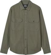 Mads Nørgaard - Copenhagen Dyed Canvas Skyler Shirt Mand Grøn Overshir...