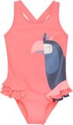 Color Kids Swimsuit W. Application Str 128 - Neon  Badedragter hos Mag...