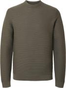 Selected Homme Slhtion LS Knit Structure Mock Neck Mand Kalamata Sweat...