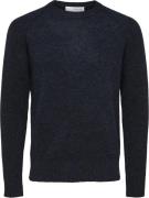 Selected Homme Slhrai LS Knit Crew Neck W Mand Sky Captain Sweaters Re...