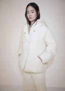 MANGO Hood Quilted Coat Kvinde Natural White Overgangsjakker Str S - h...