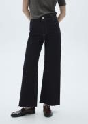 MANGO Catherin Highrise Culotte Jeans Kvinde Open Blue Wide Jeans Str ...