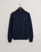 Gant Casual Cotton Half ZIP Mand Evening Blue Sweaters Str L - hos Mag...