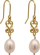 BeChristensen Mariela Pearl Earrings Gold 4cm - Ørehænger hos Magasin