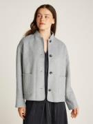 Tommy Hilfiger DF Wool Bomber Jacket Kvinde Light Grey Htr Overgangsja...