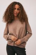 Magasin Mabel 2 100% Cashmere Kvinde Sand Melange Sweaters Str L Cashm...