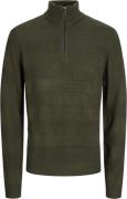 JJ-REBEL Jrebtoby Knit Half ZIP Mand Grøn Sweaters Str M - hos Magasin