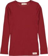 MarMar Copenhagen Plain Tee LS Str 6Y/116 - Hibiscus Red Toppe hos Mag...