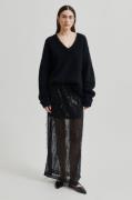 Second Female Tassel Maxi Skirt Kvinde Black Maxi Nederdele Str L - ho...