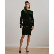 Lauren Ralph Lauren Luxe Velvet 250lsl-dad Kvinde Emerald Green Velvet...