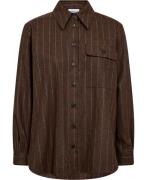 Marella Agordo Shirt Virgin Wool Blend Kvinde Brown Langærmede Skjorte...