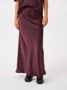 Neo Noir Vicky Heavy Sateen Skirt Kvinde Burgundy Maxi Nederdele Str 4...