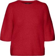 Vero Moda Vmawsome 2/4 Oneck Pullover BOO Kvinde Salsa Sweaters Str S ...