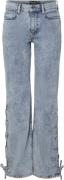 Pieces Pcfenda MW Straight Denim Jeans D2D Kvinde Blå Straight Jeans S...