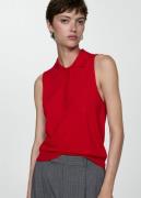 MANGO Fine Knit Polo Neck Vest Kvinde Red Overgangsjakker Str XXL - ho...